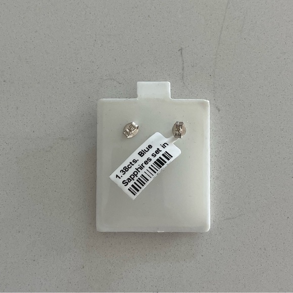 Sterling silver 925 sapphire earrings New with tags - Picture 5 of 10